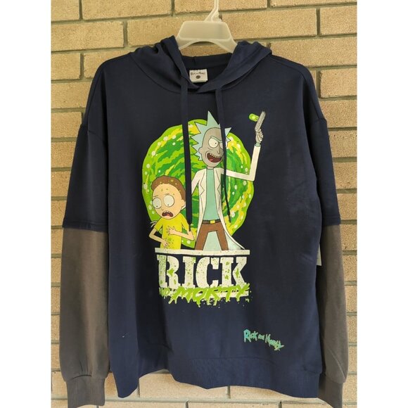 Blue and Grey Rick and Morty Hoodie Size: Medium - Picture 1 of 3